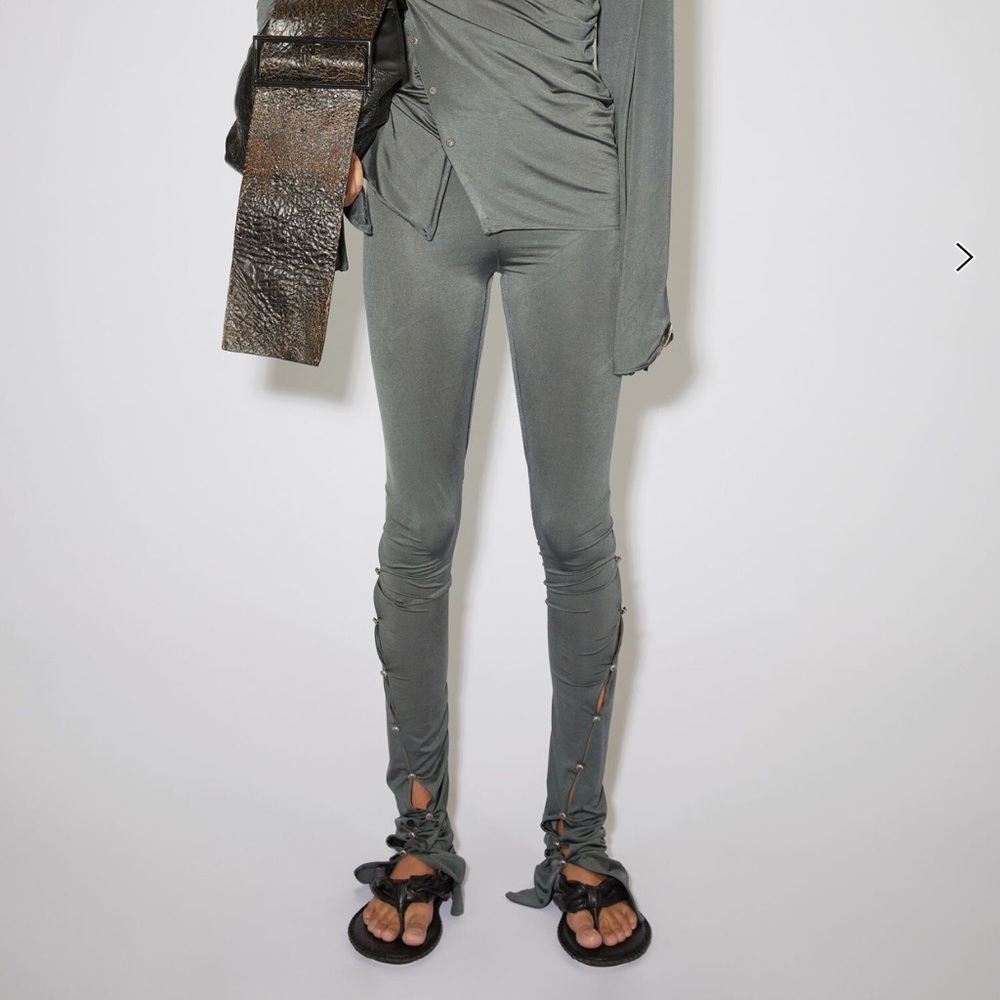 Acne studios grey stacked leggings